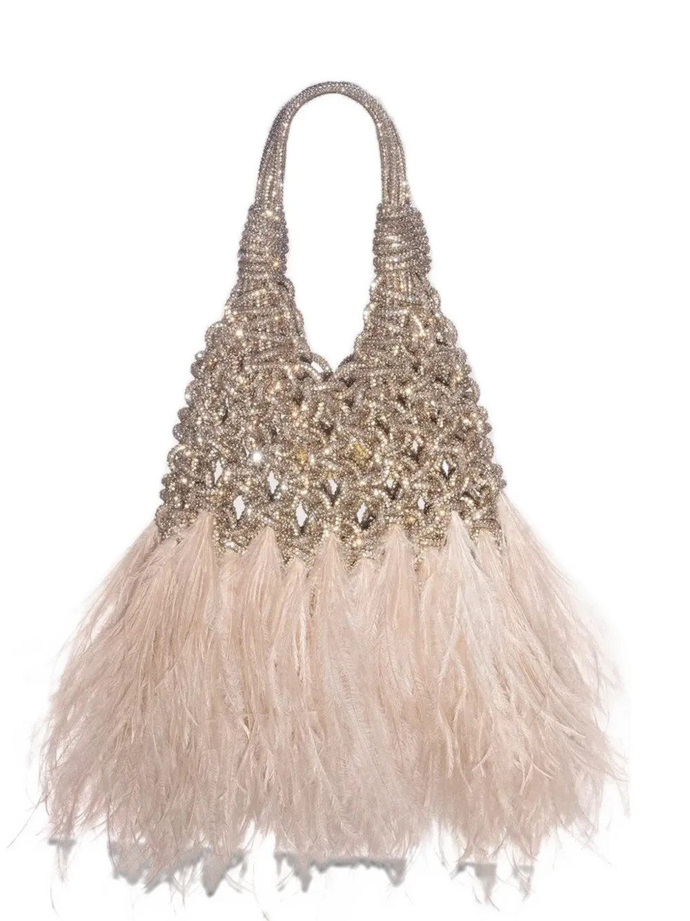 Hibourama mini Vannifique plumes shoulder bag - Oro