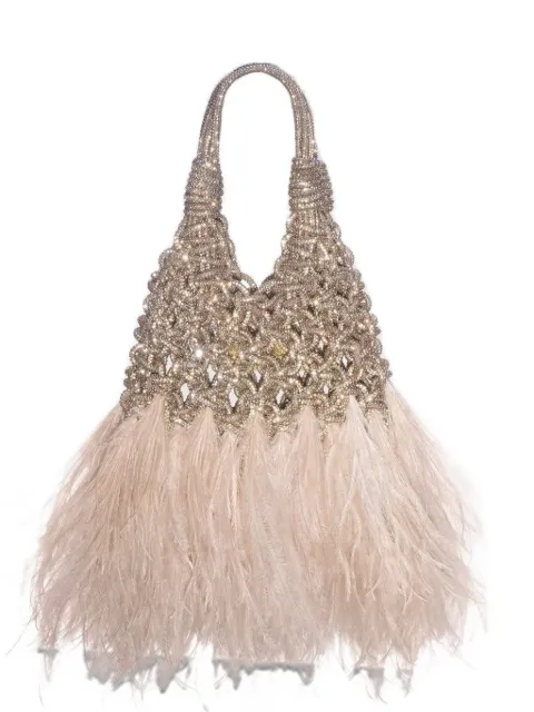 Hibourama mini Vannifique plumes shoulder bag