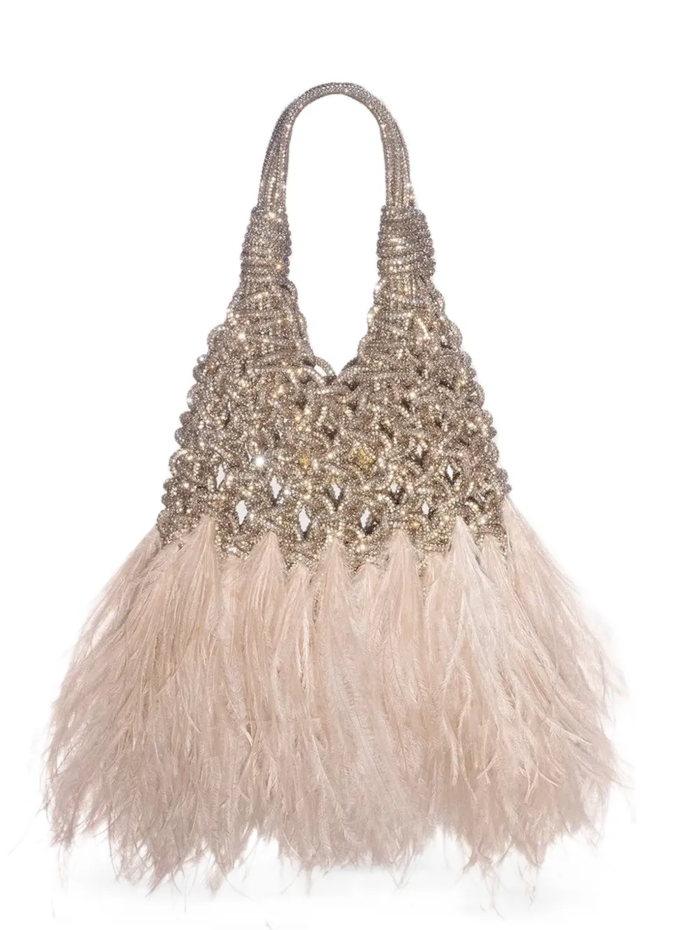 Hibourama mini Vannifique plumes shoulder bag - Oro