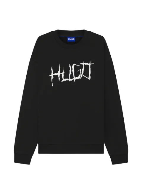 HUGO logo-artwork cotton sweatshirt