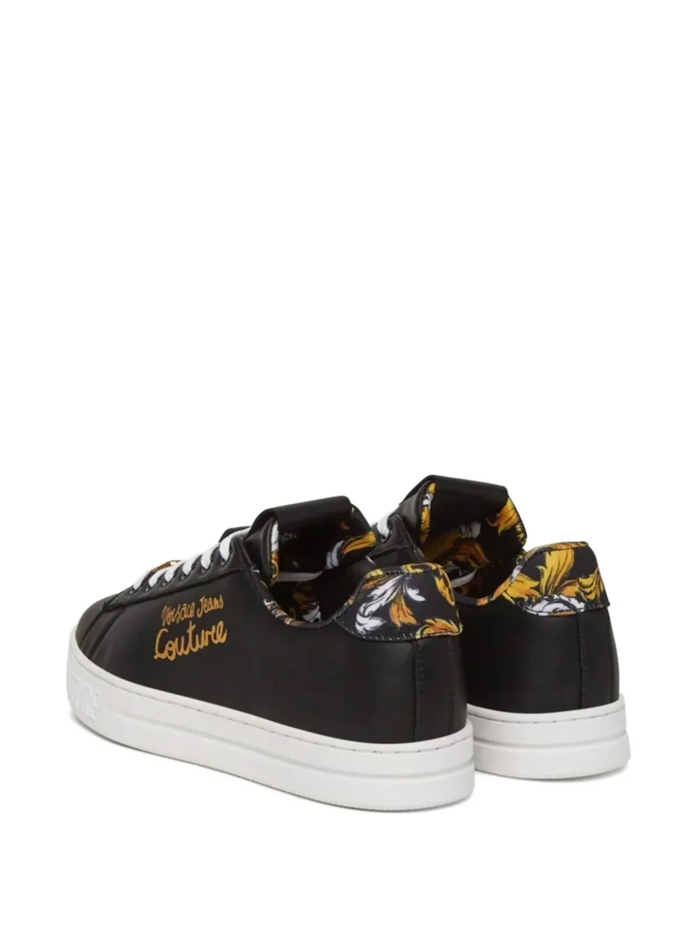 Versace Jeans Couture Sneakers met logo Zwart