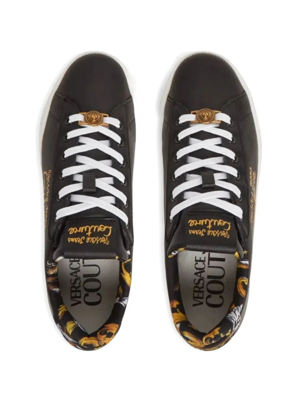 Versace Jeans Couture Sneakers met logo Zwart