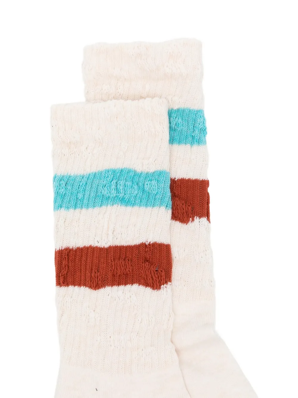  Golden Goose Striped Cotton Socks - Neutrals 