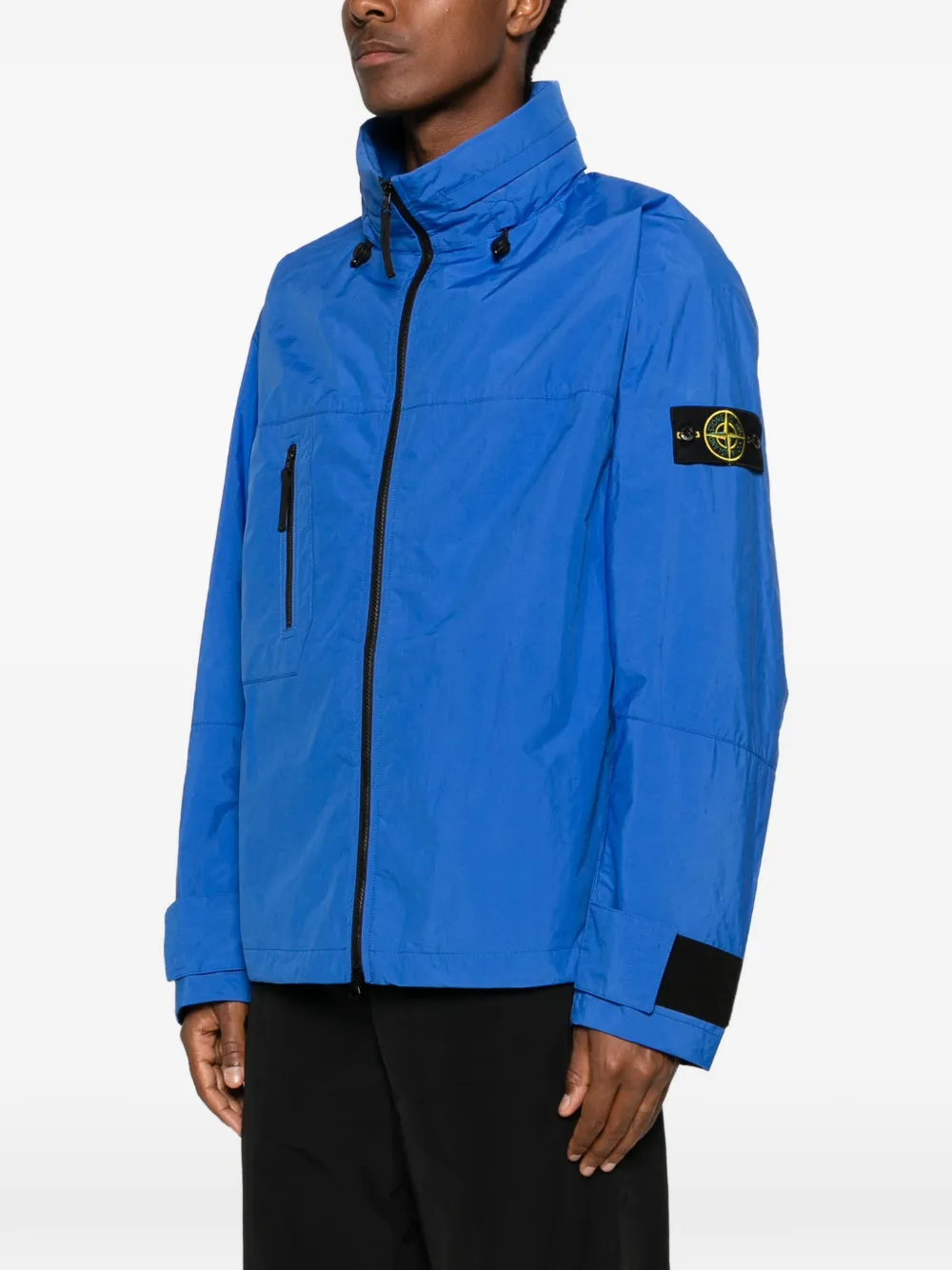 Stone Island Jack met logopatch Blauw