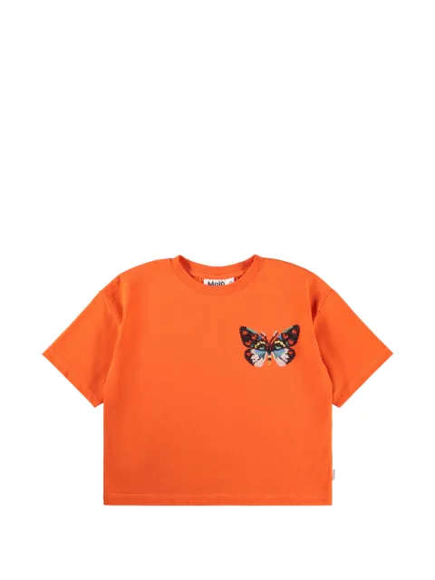 Molo sequin-butterfly short-sleeve T-shirt