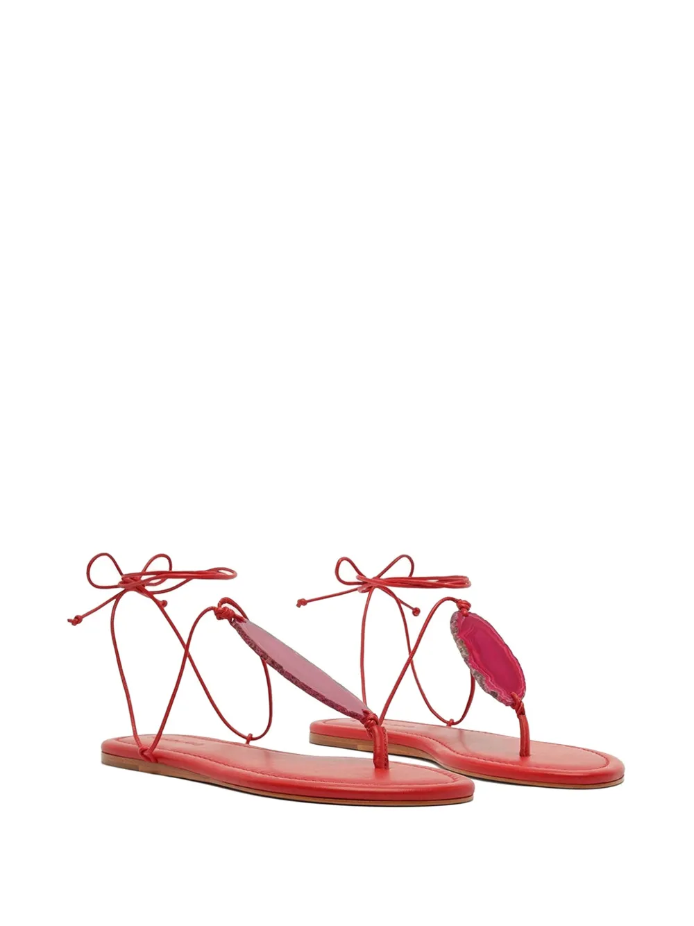FARM Rio Sandalen met striksteen Rood