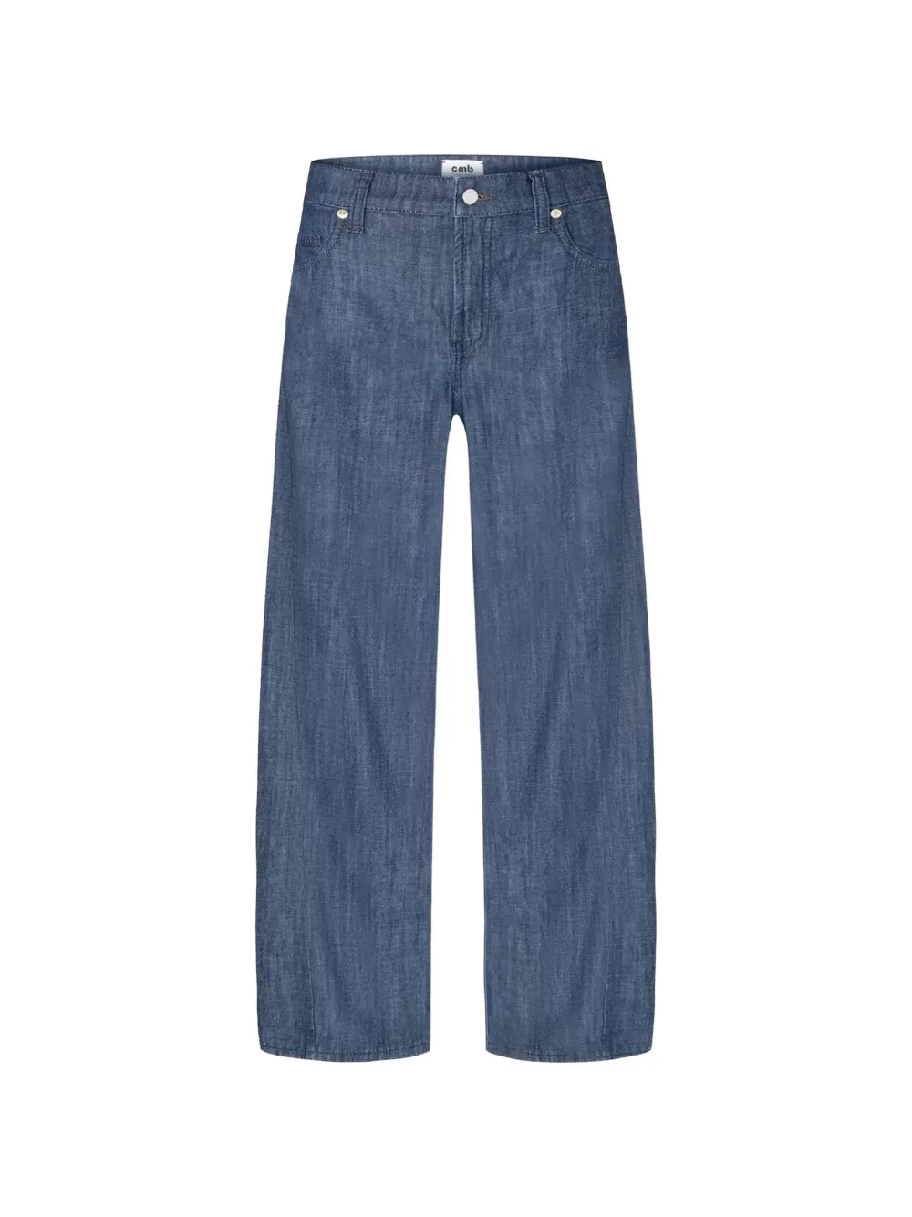 Cambio Wide Denim Trousers In Blue