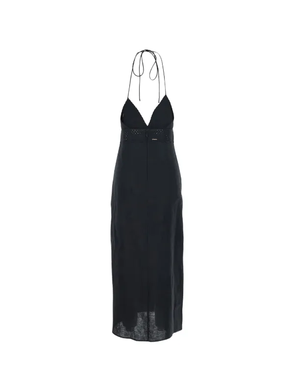 black lace and sequin dress Sexy Black Lace Sequin Slit Long Prom Dress Mermaid Evening Dress SH1451 main image 1