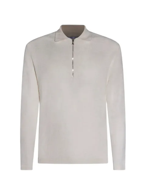 SEVEN GAUGE textured zip polo shirt