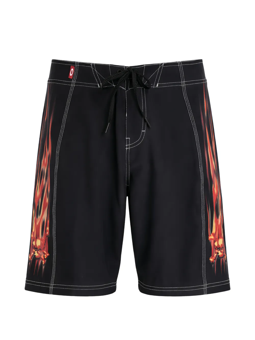 Oakley Costume da bagno con stampa fiamme - Nero