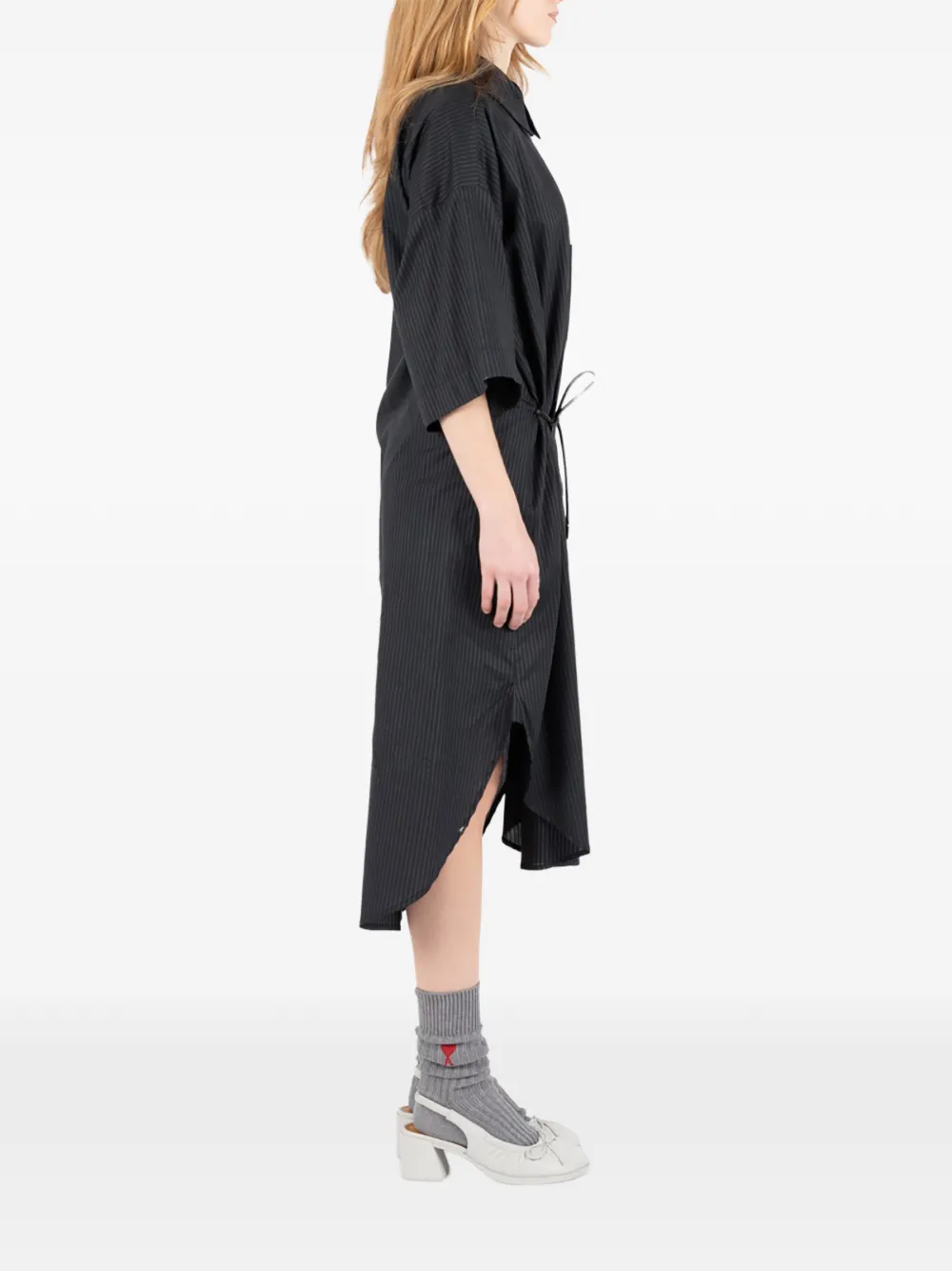 Société Anonyme Midi-blousejurk met knopenbies Zwart
