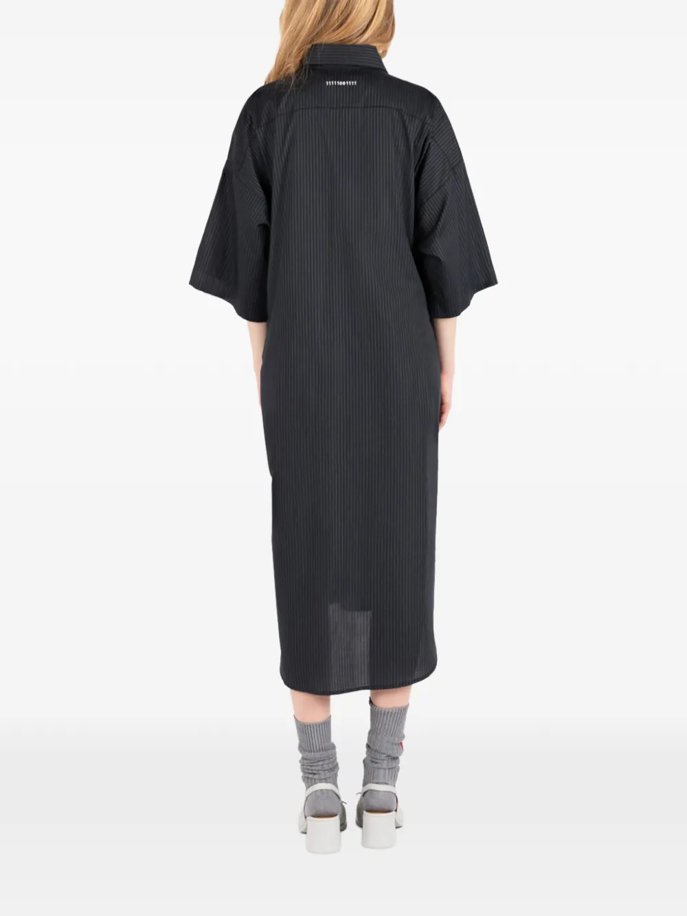 Société Anonyme Midi-blousejurk met knopenbies Zwart