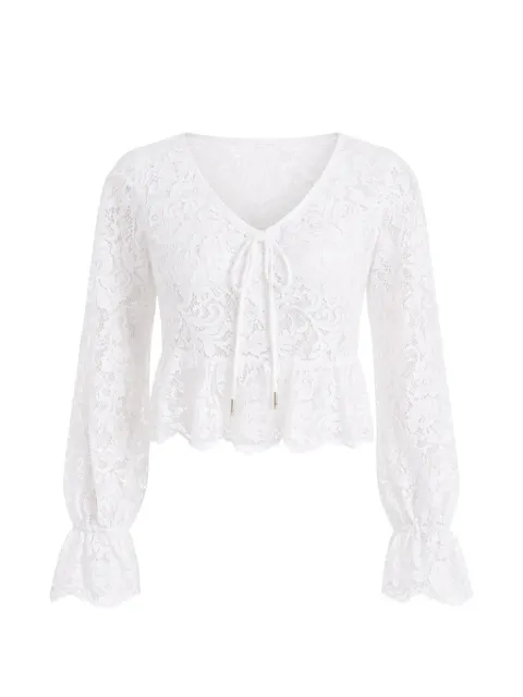 Michael Michael Kors top de encaje con cuello en V