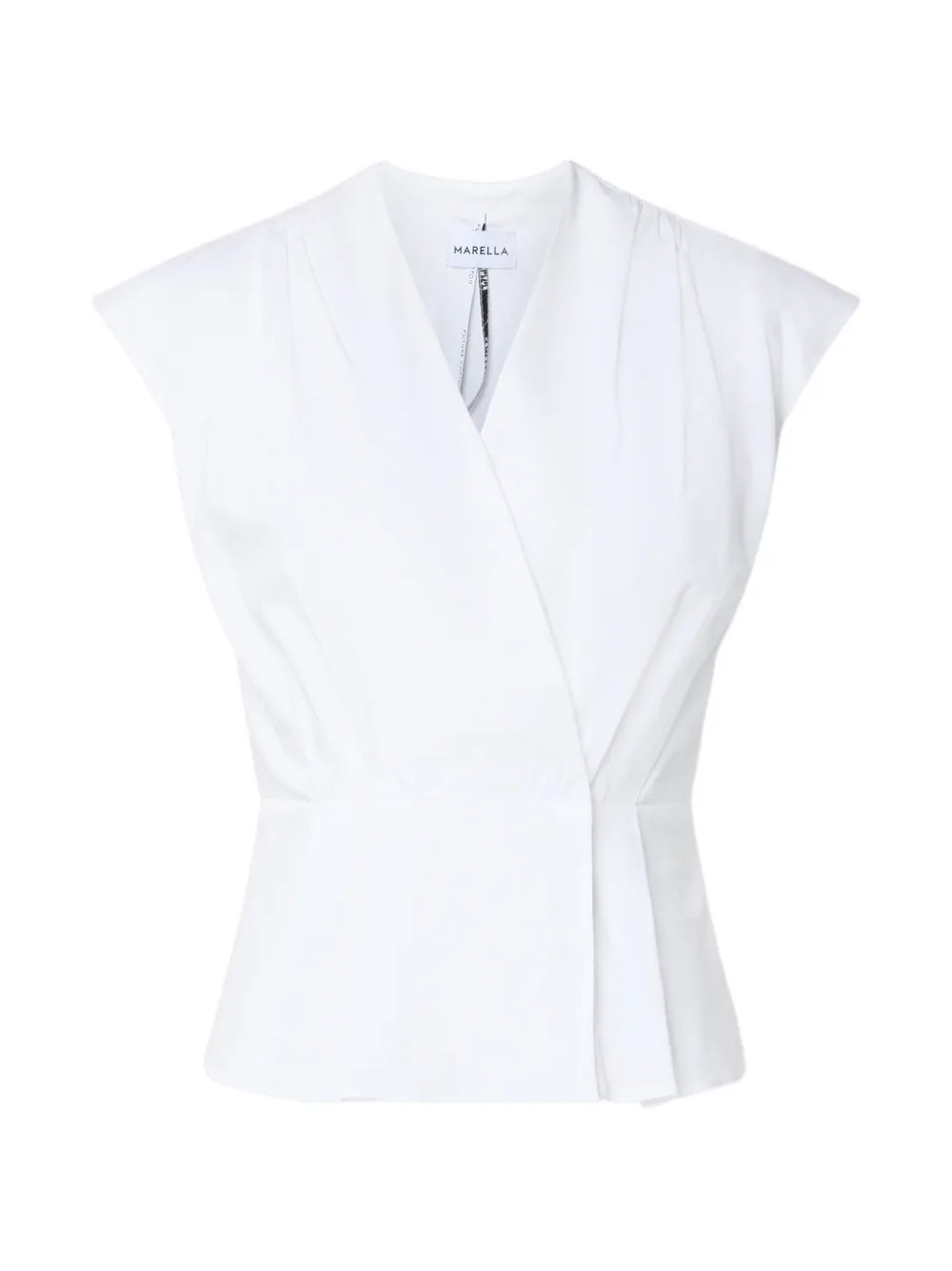 Marella V-neck top - Bianco