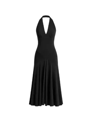 open lace back dress Long Sleeve Black Lace Sexy Unique Affordable Evening Party Prom Dress   AlineBridal