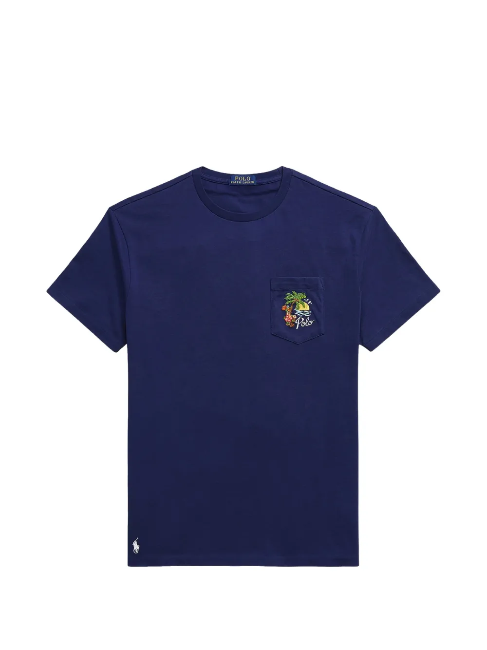 Polo Ralph Lauren logo-embroidered pocket T-shirt - Blau