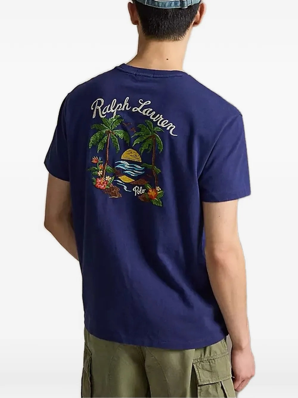 Polo Ralph Lauren T-shirt met geborduurd logo Blauw