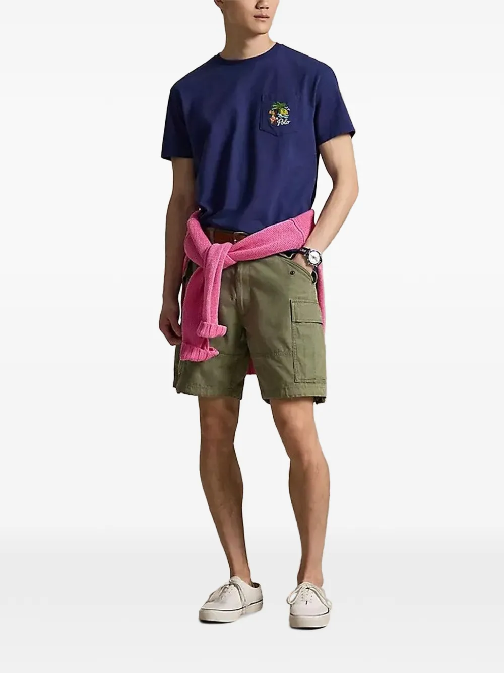 Polo Ralph Lauren T-shirt met geborduurd logo Blauw