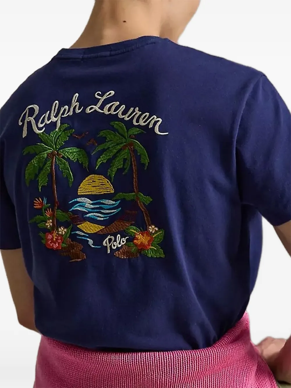 Polo Ralph Lauren T-shirt met geborduurd logo Blauw