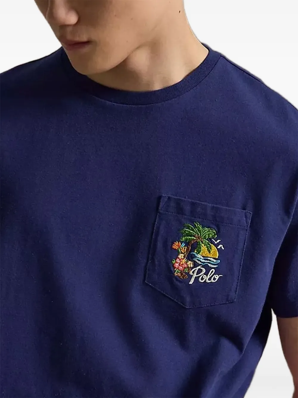 Polo Ralph Lauren T-shirt met geborduurd logo Blauw