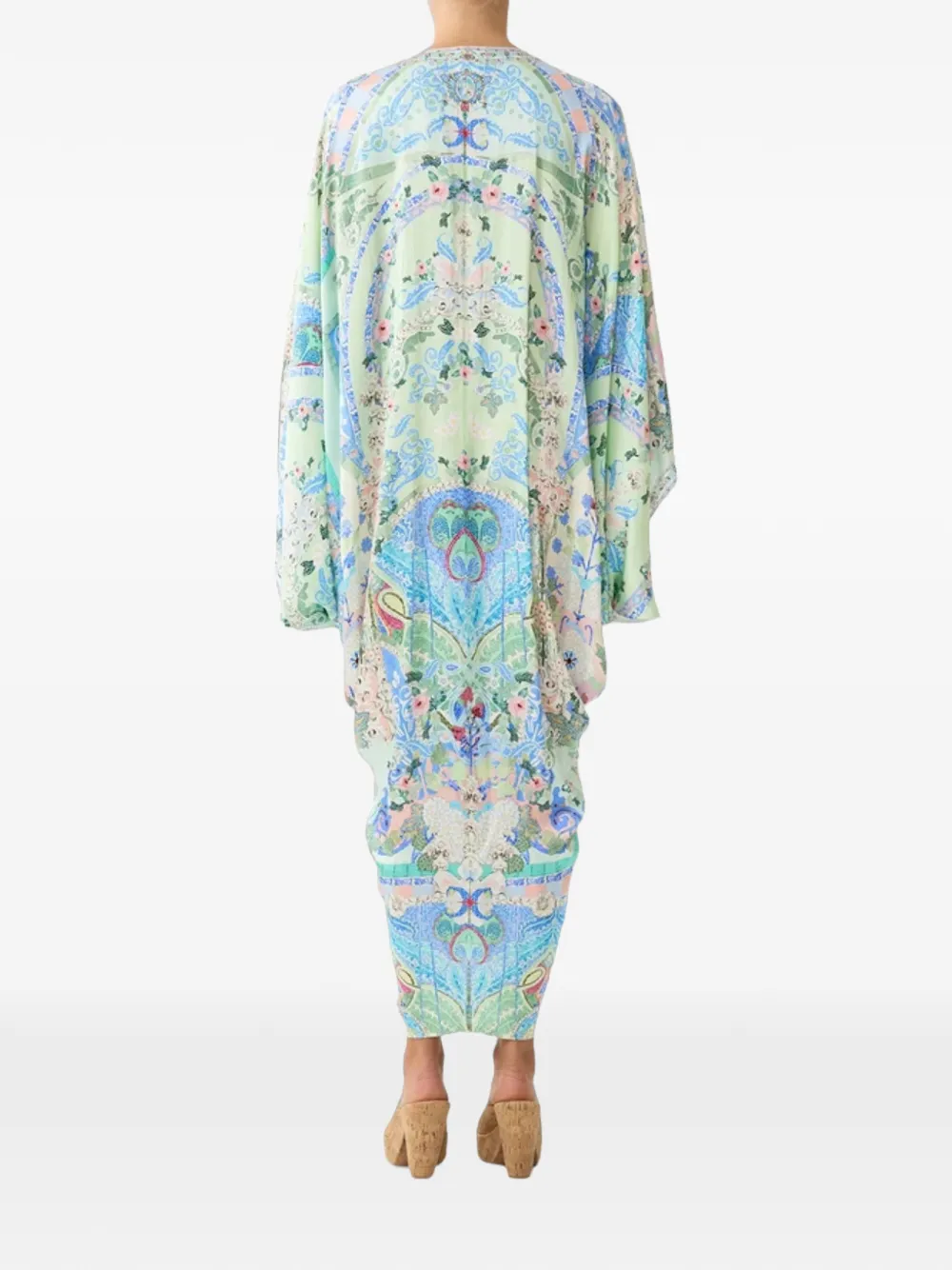 Camilla Midsummer maxi-jurk met bloemenprint en V-hals Groen