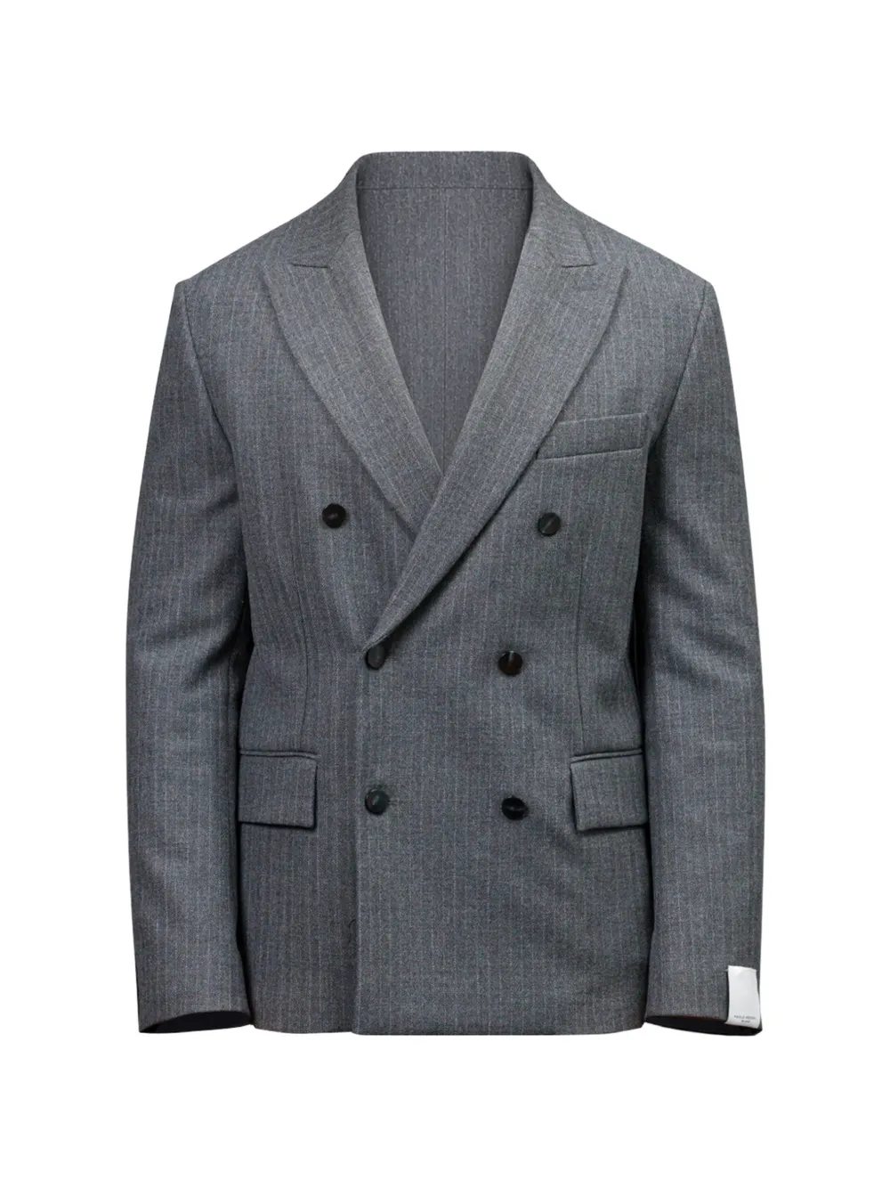 Paolo Pecora Blazer doppiopetto gessato - Grigio
