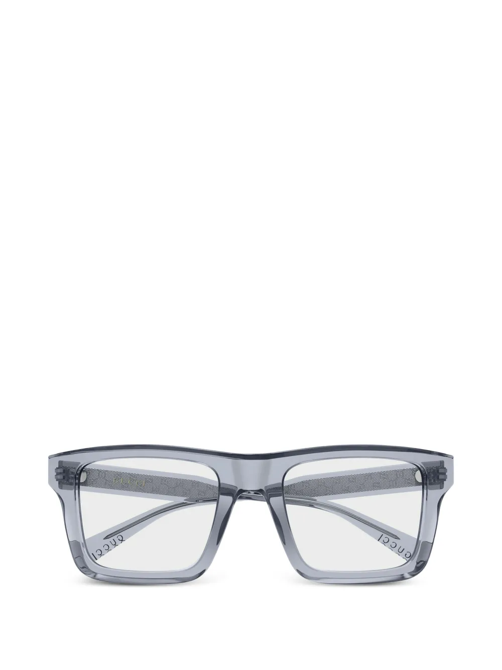 Gucci Eyewear transparent square-frame glasses - Grigio