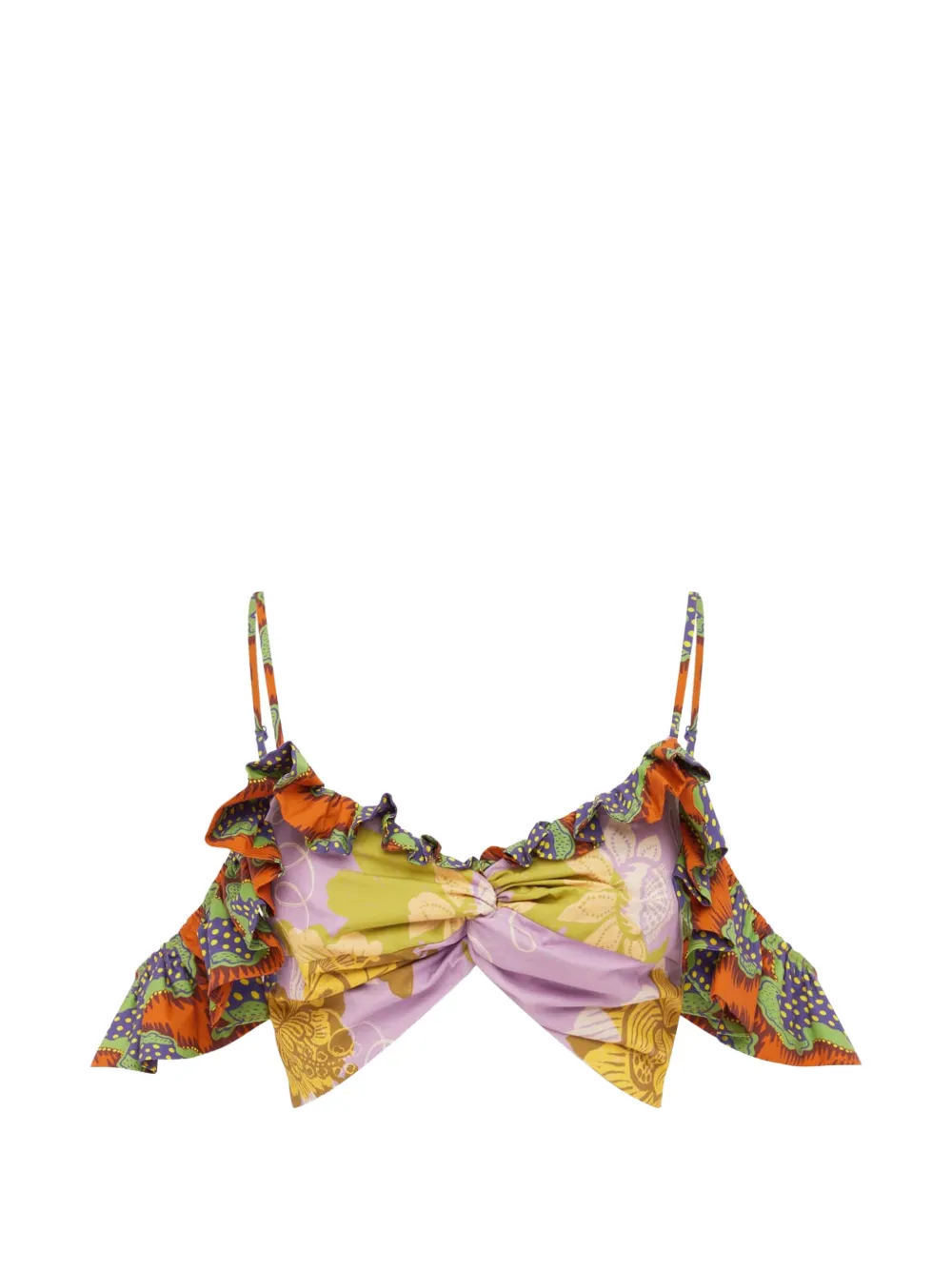 ALEMAIS Arnie ruffled top - Arancione