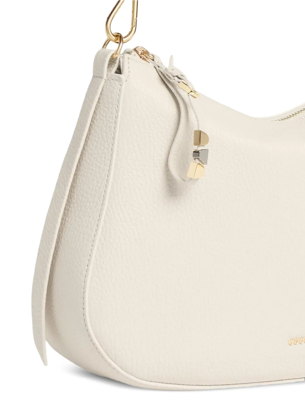 Coccinelle Kleine Nory leren schoudertas Beige