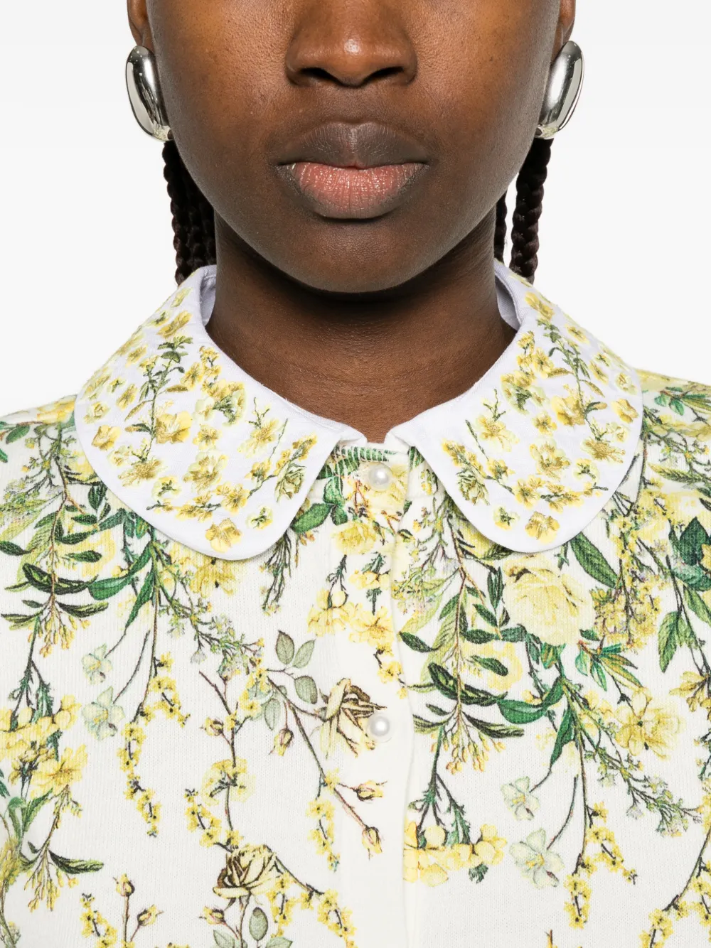 alice + olivia Vest met print en kraag Wit
