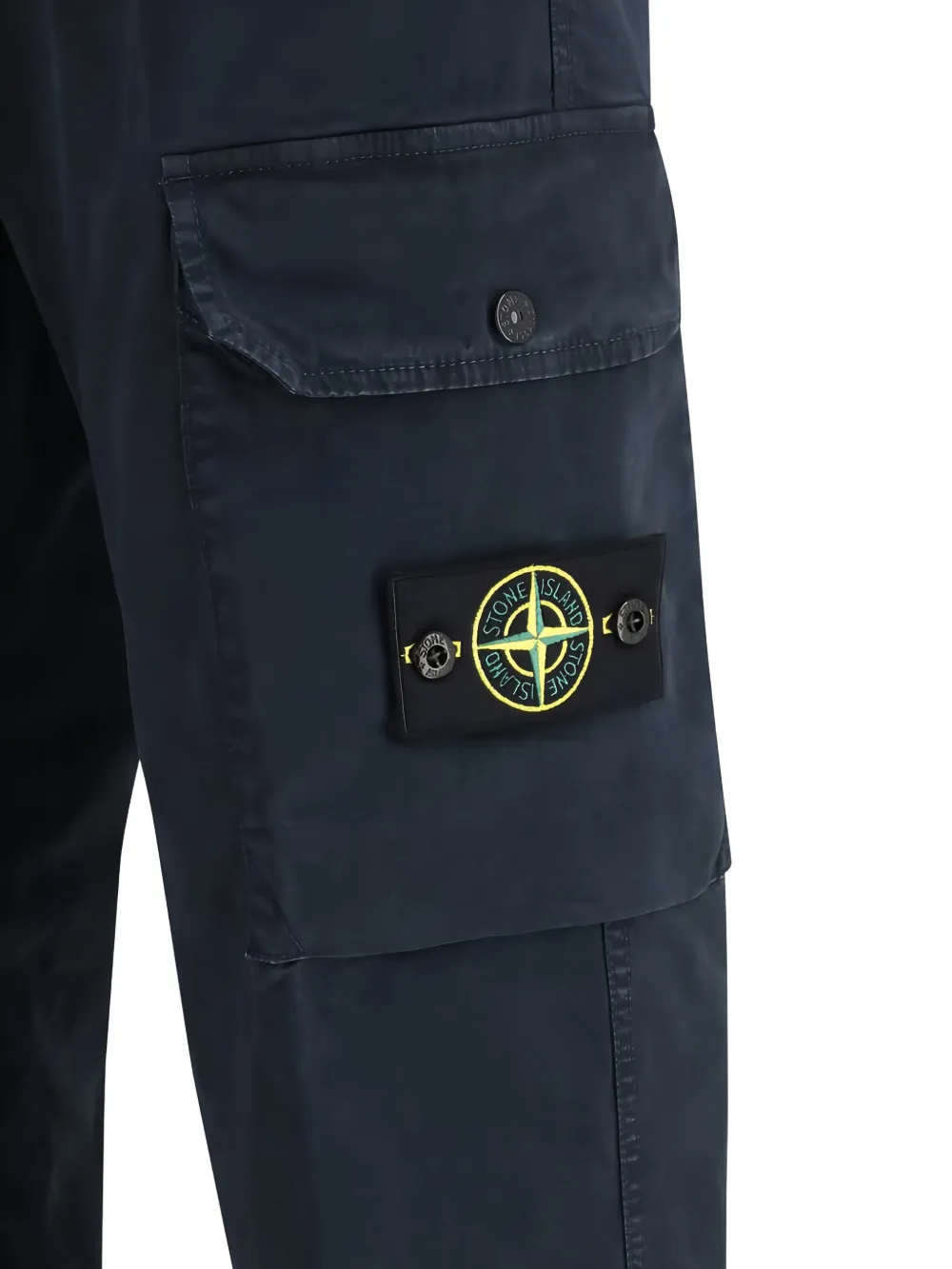 Stone Island Cargo broek met Compass-logopatch Blauw