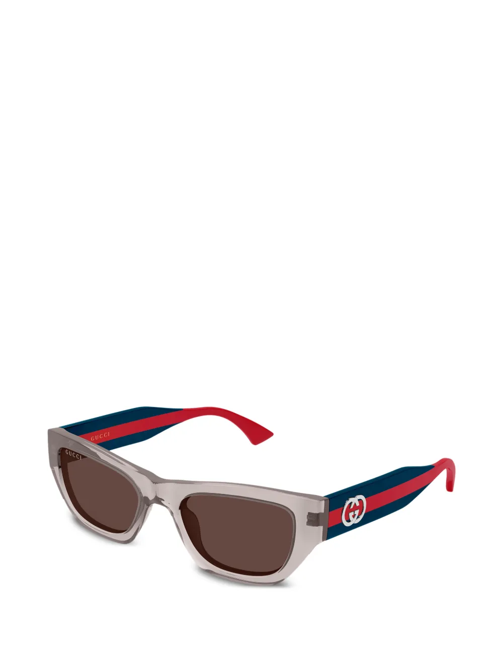 Gucci Eyewear Interlocking GG rectangle-frame sunglasses - Grigio