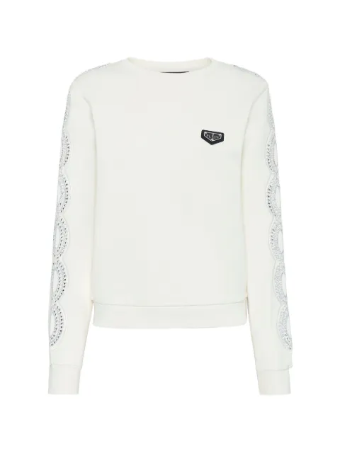 Philipp Plein  sudadera LS Crystal Cable
