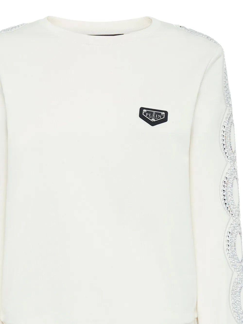  Philipp Plein Ls Crystal Cable Long-sleeved Sweatshirt - Neutrals 