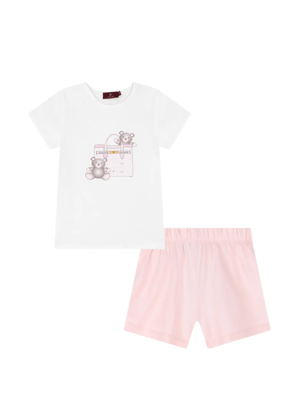 Aigner Kids Pyjama mit Logo - Weiß