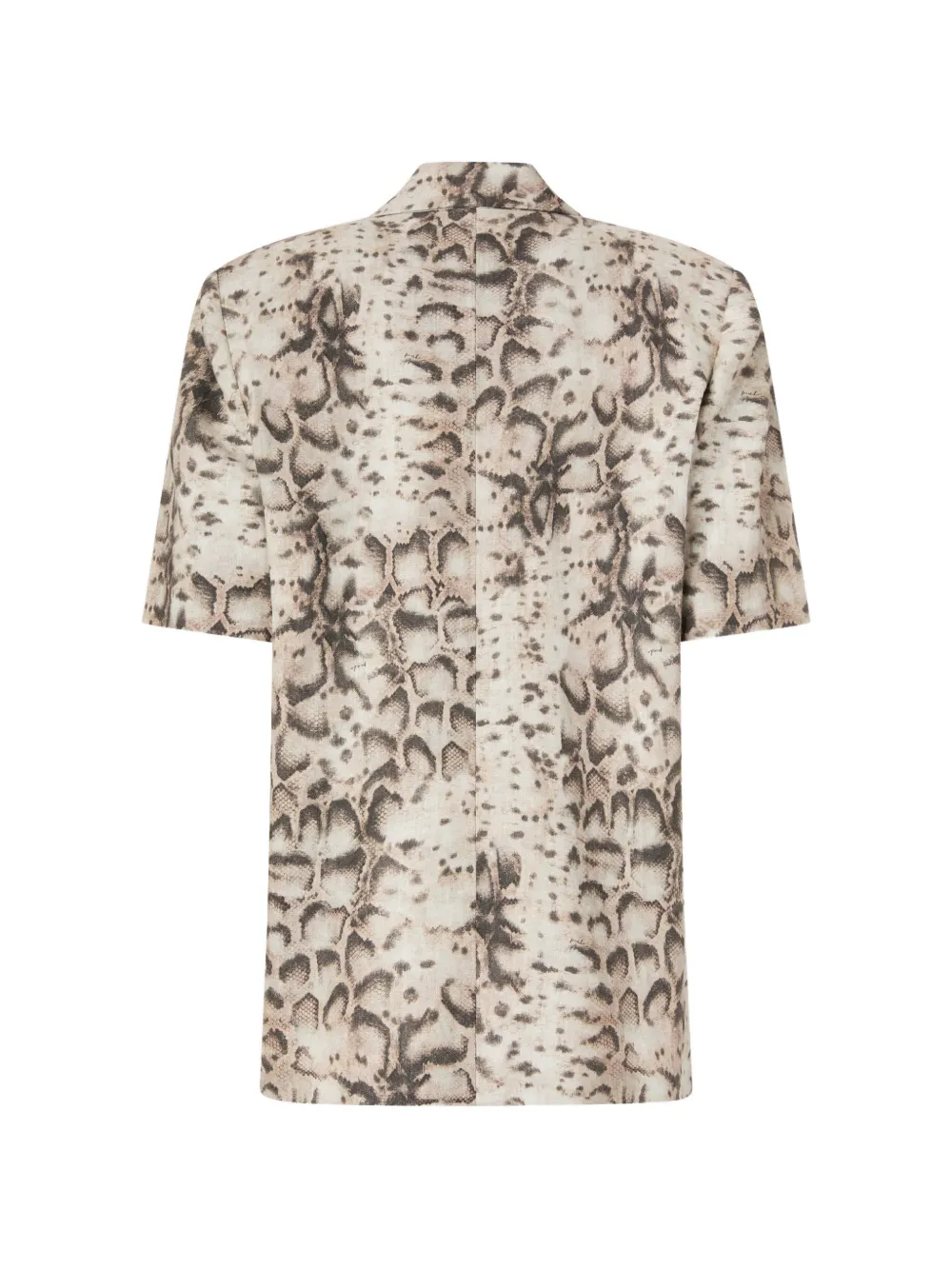 PINKO Jack met slangenprint en korte mouwen Beige