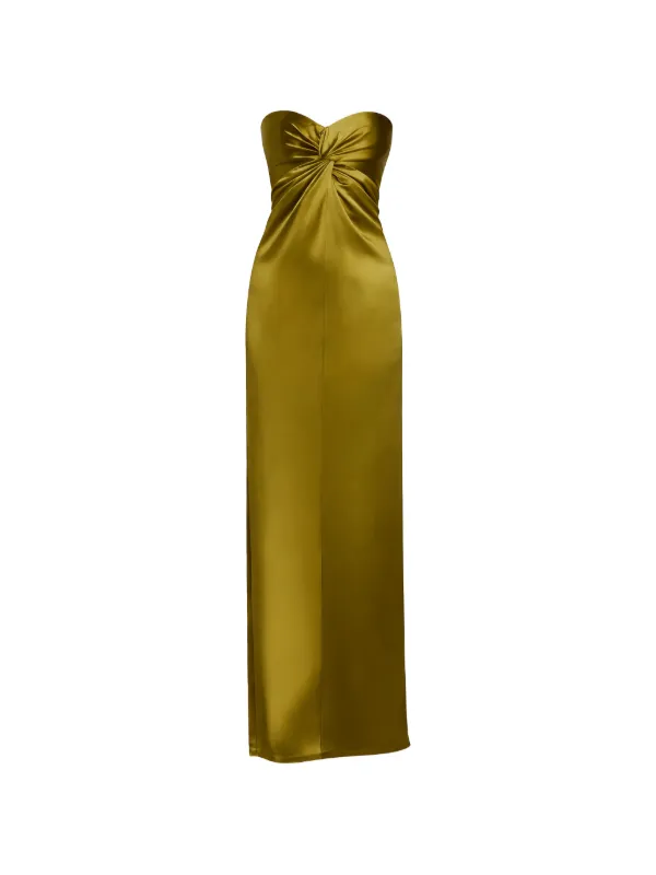 Retrofete Twisted Strapless Dress | Gold | FARFETCH ID Retrofete Twisted Strapless Dress | Gold | FARFETCH ID
