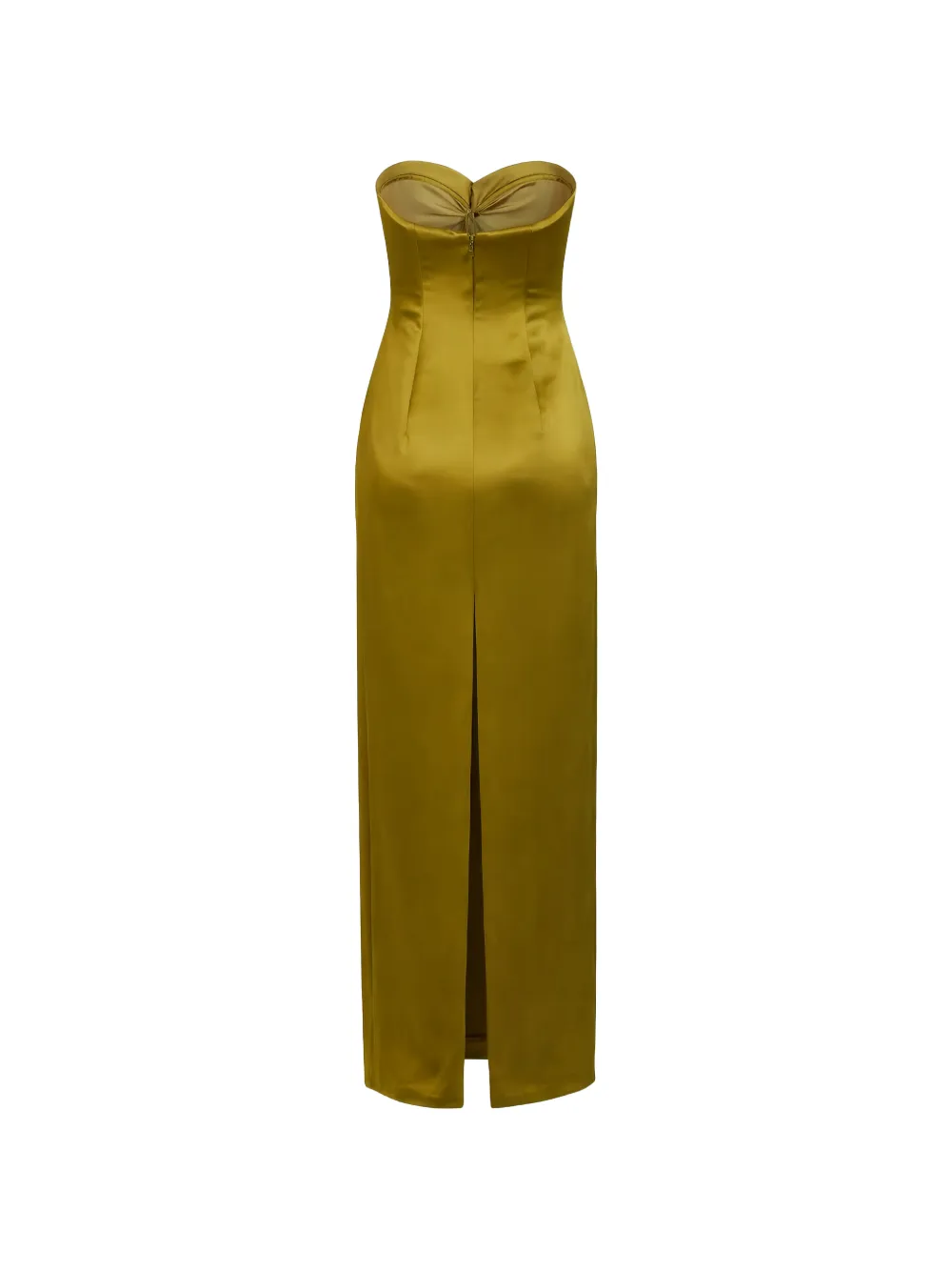  Retrofete Twisted Strapless Dress - Gold 