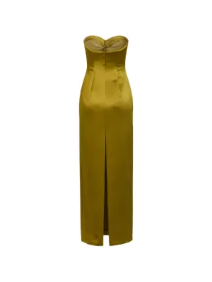 open lace back dress Deme by Gabriella Estelle Maxi Dress in Butter Yellow