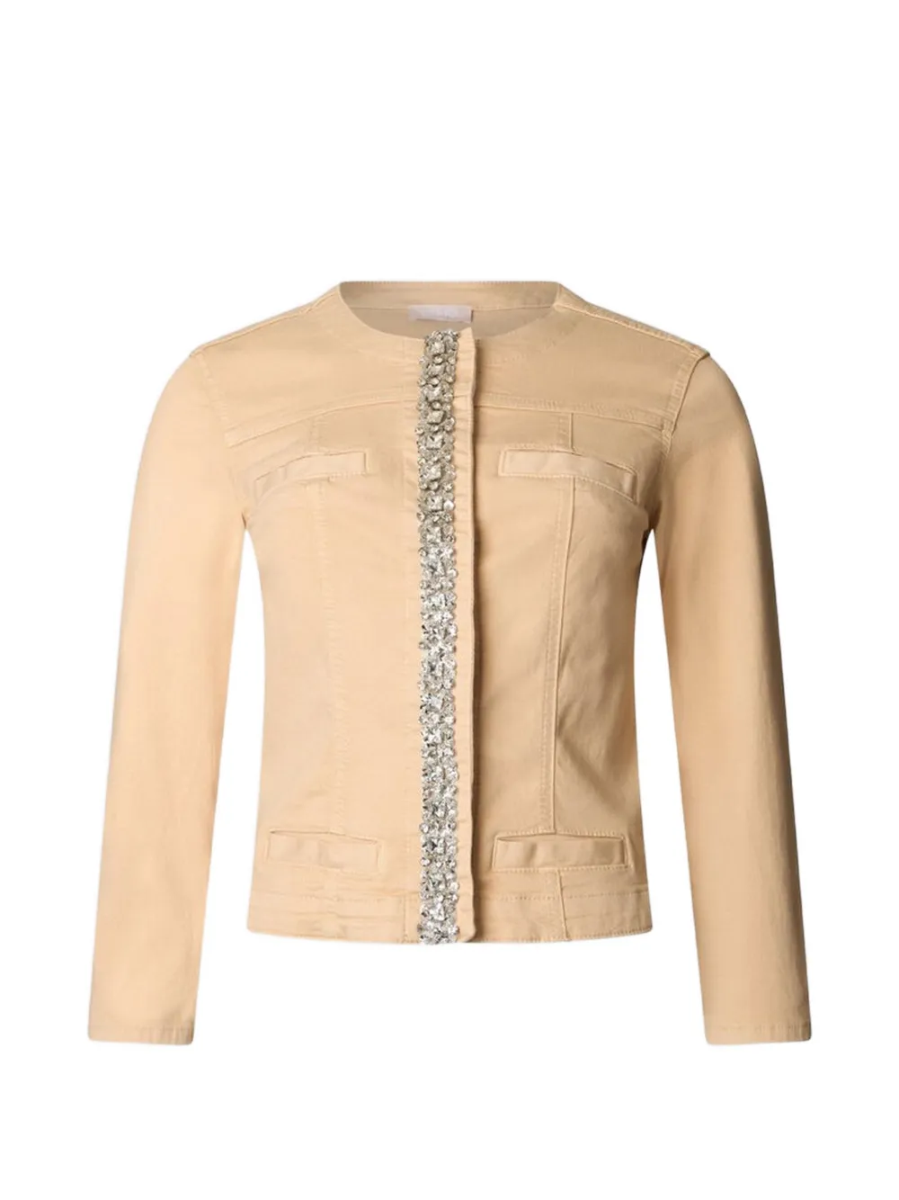 LIU JO jewel-embellished jacket - Nude