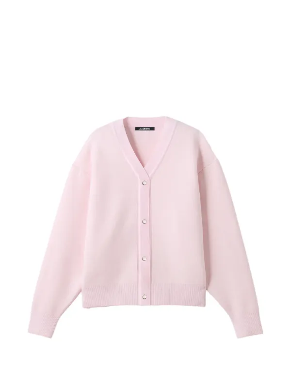 Jacquemus The Dopio V-neck Cardigan in Pink