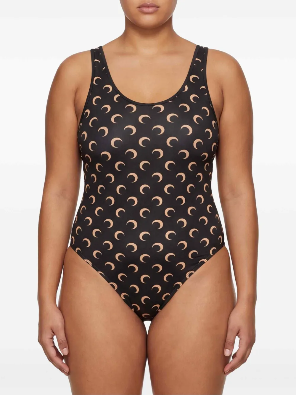 Marine Serre Zwemkleding met maanprint Zwart