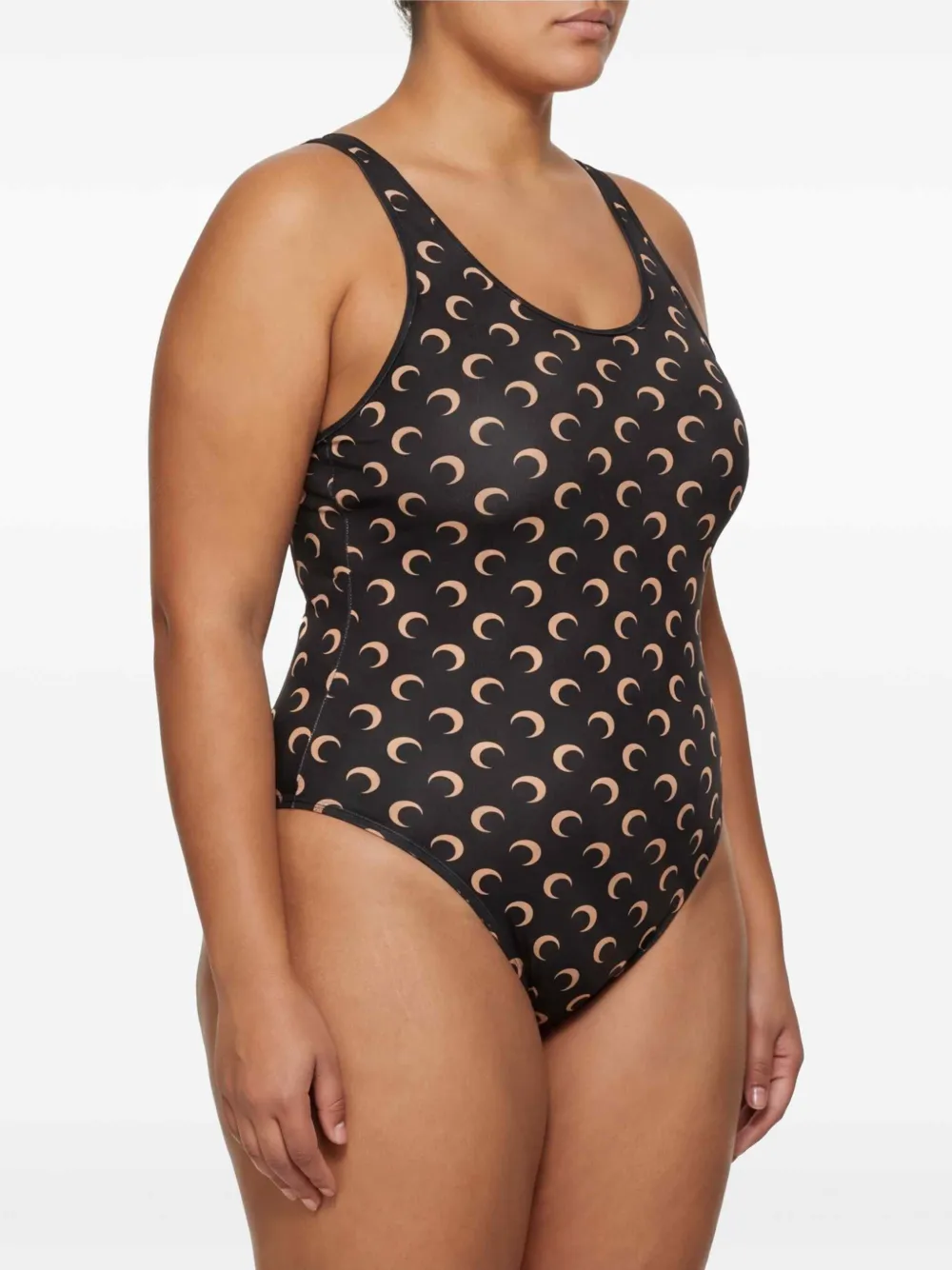 Marine Serre Zwemkleding met maanprint Zwart