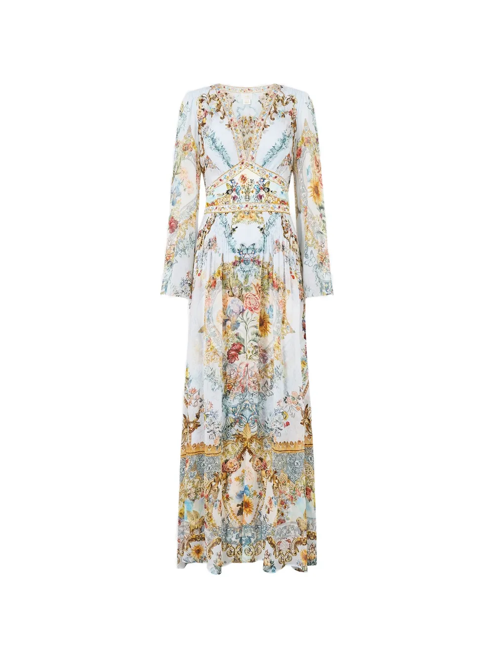 Camilla Seville V-neck floral print dress - Blu