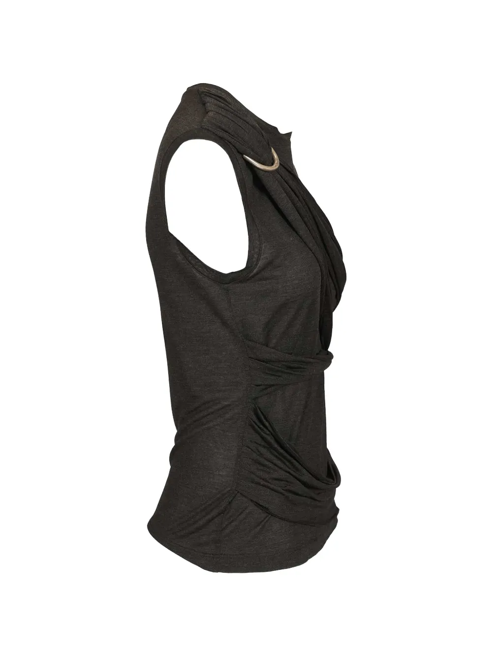 Durazzi Milano draped ring-detail top - Nero
