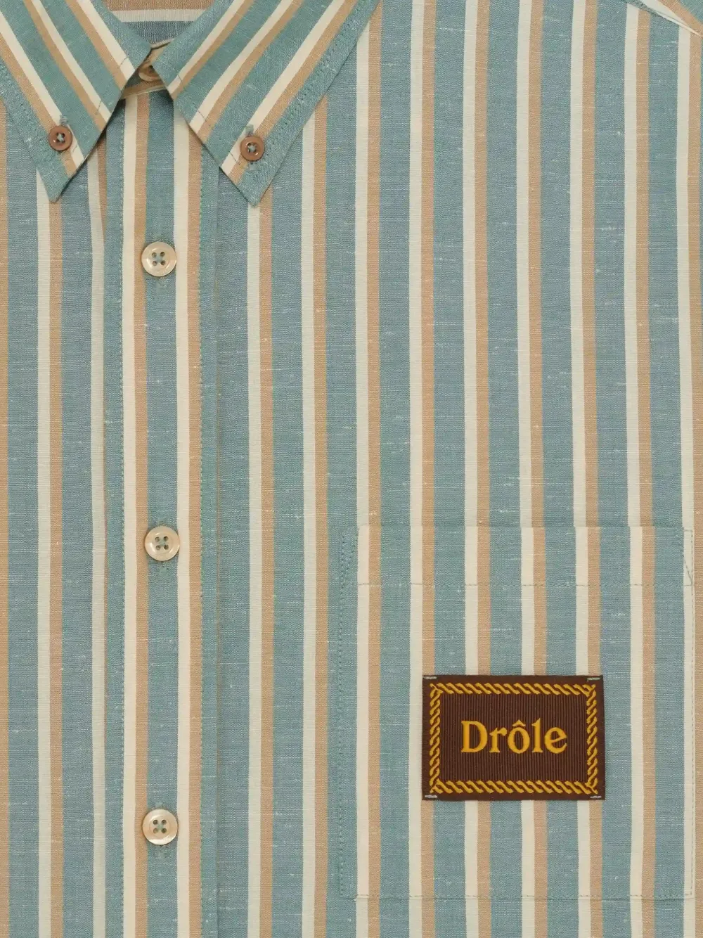 Drôle De Monsieur Gestreept overhemd Blauw