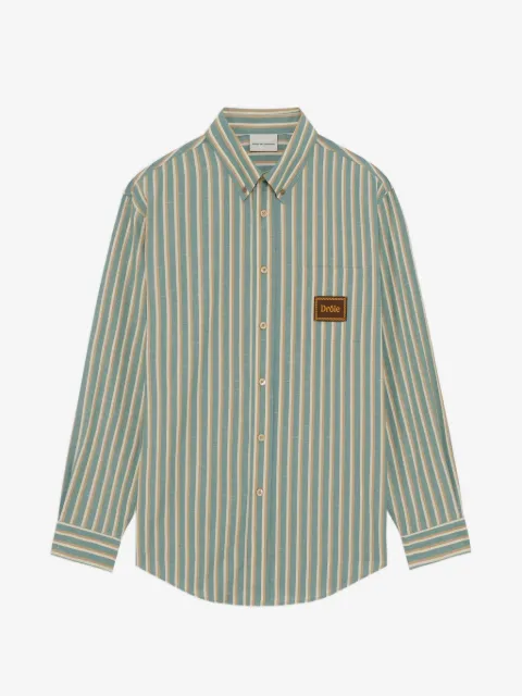 Drôle De Monsieur striped patch shirt