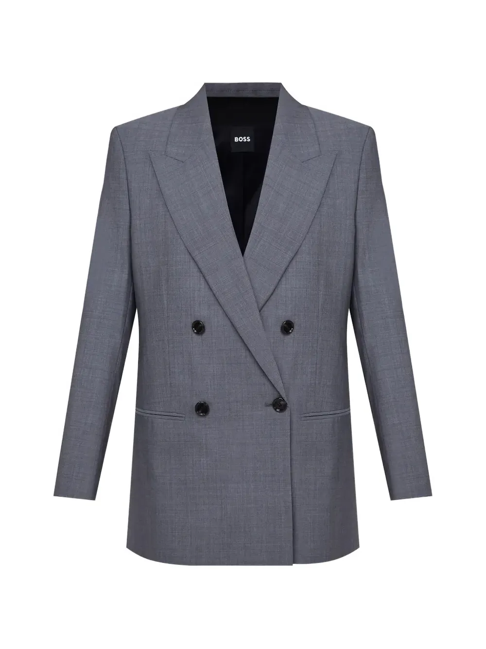BOSS double-breasted wool jacket - Grau