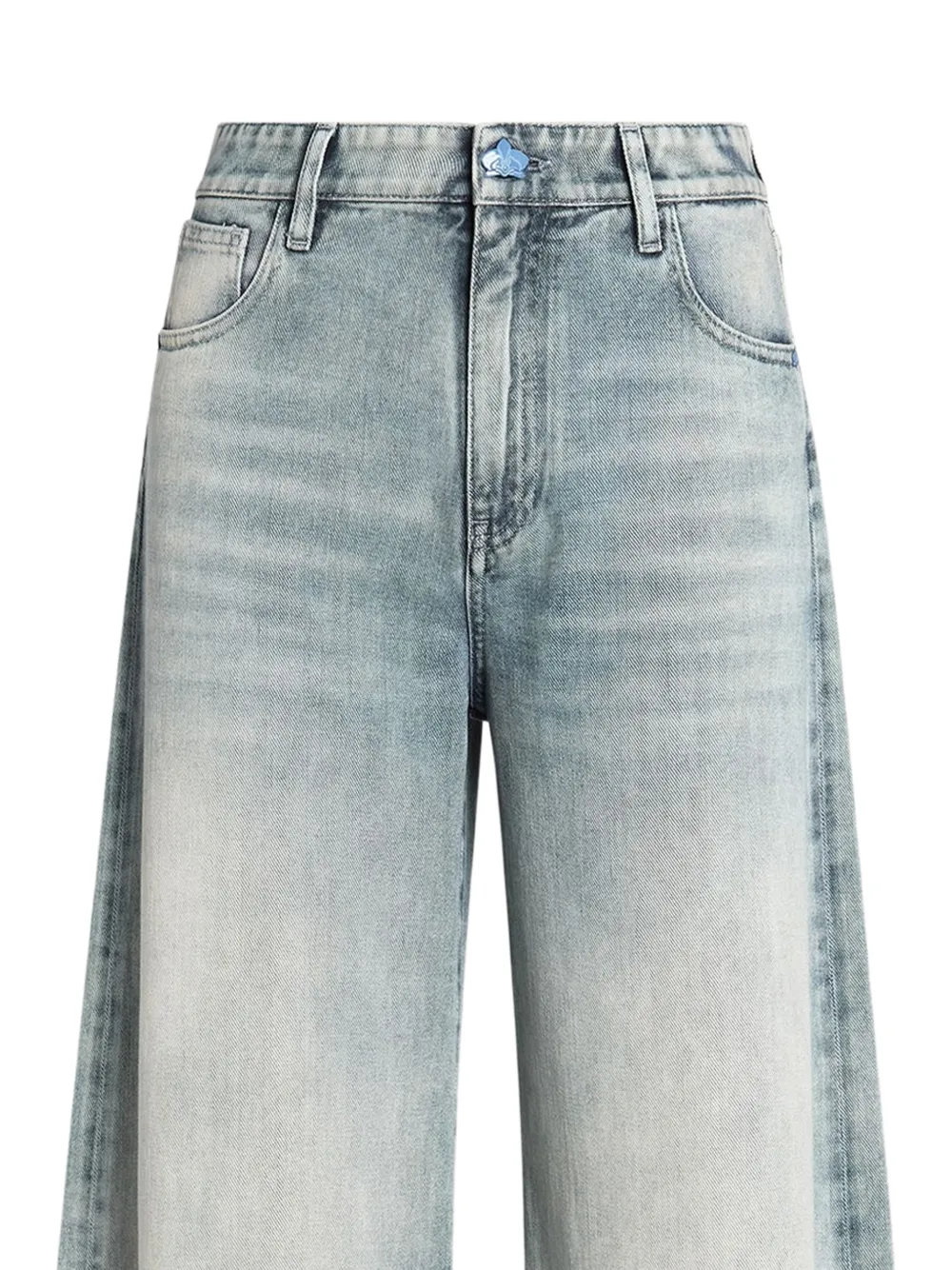  Genny Five-pocket Buttoned Jeans - Blue 