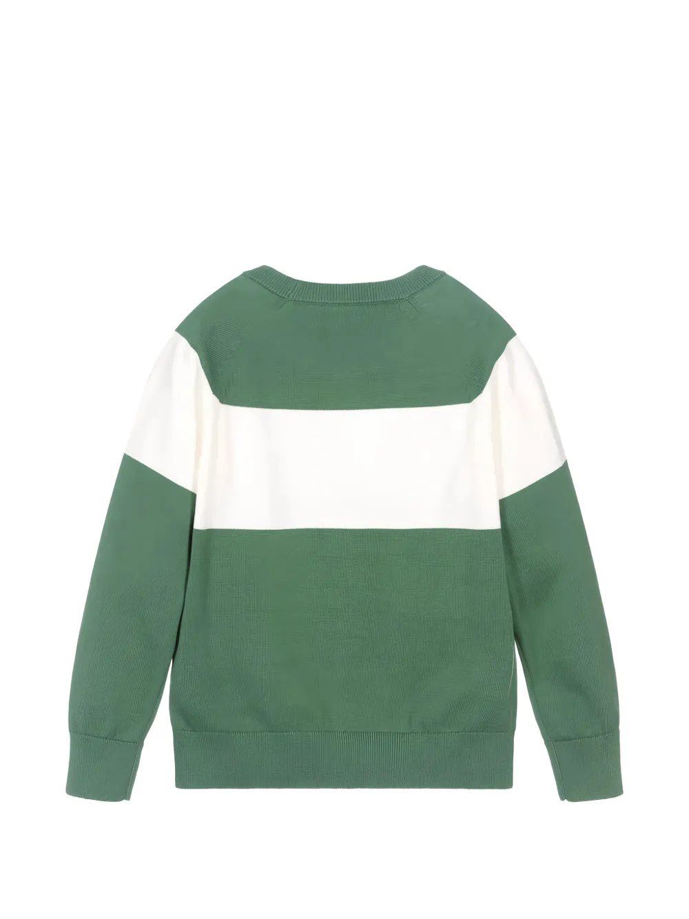 Emporio Armani Kids Gestreepte trui met ronde hals Groen